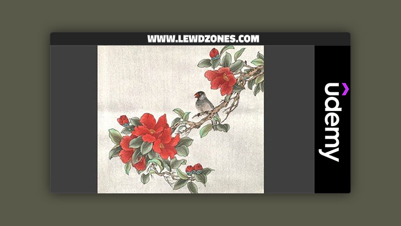 Relax With Chinese Painting - Camellia Flower And Bird