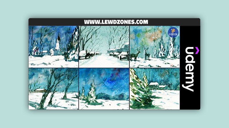 Snow Landscapes: Make 9 Watercolor Greeting Cards